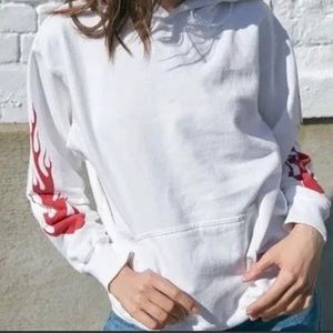 Brandy Melville Red Flames hoodie
